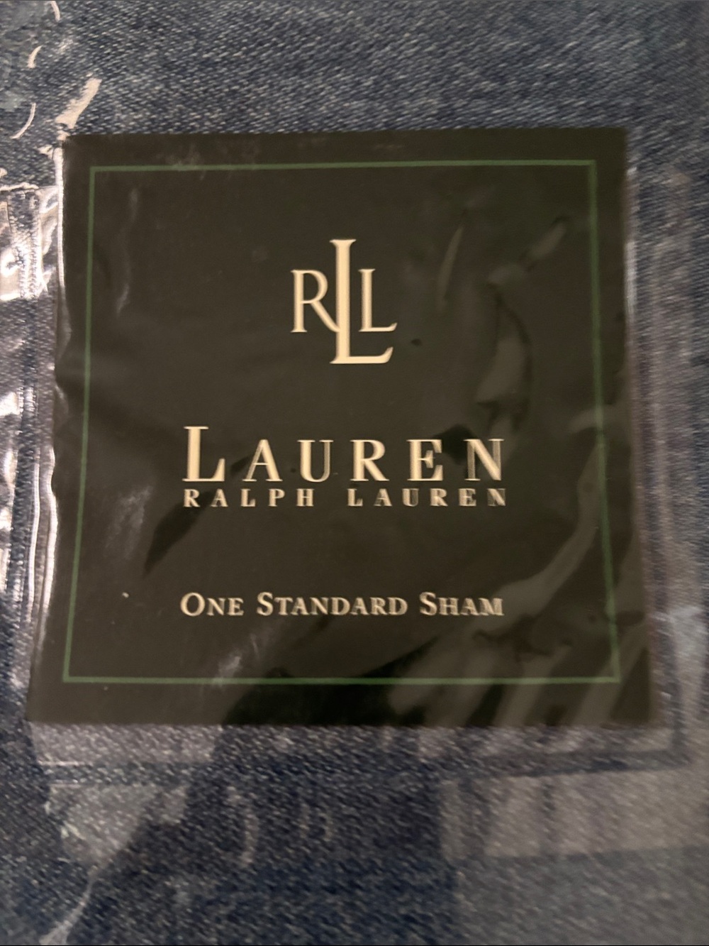 NWT Ralph Lauren Denim Vintage Dark Blue Standard Pillow Sham